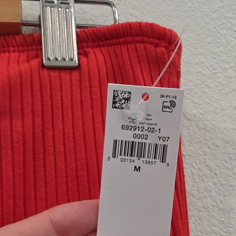 Old Navy Red Ribbed Strapless Camisole Tube Top - Picture 5 of 7